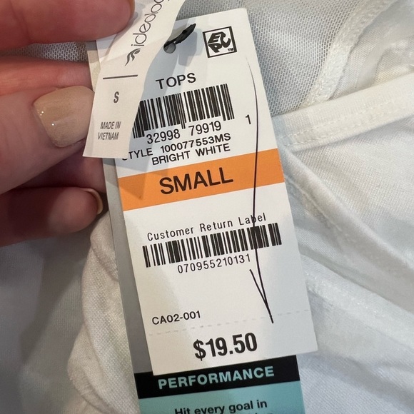 NWT Ideology Performance Tank White - Picture 2 of 5